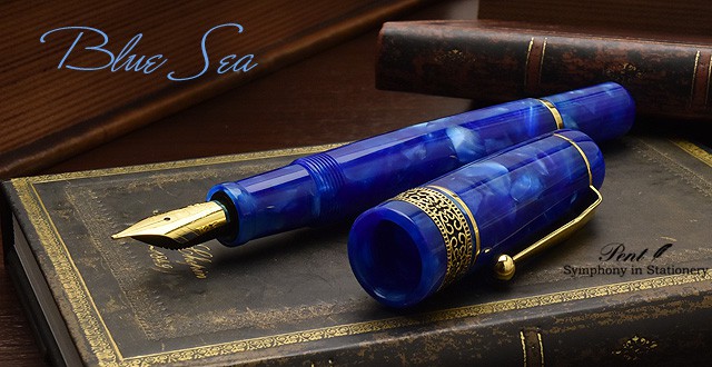 【ペンシース プレゼント】Pent〈ペント〉 万年筆 シンフォニー アダージオ 幻想を織りなす青い海 ～Blue Sea～