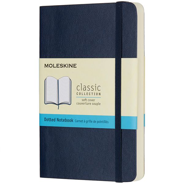 MOLESKINE（モレスキン） ポケットサイズ ソフトカバー カラーノートブック ドット＜ドット方眼＞ サファイアブルー QP614B20 854733