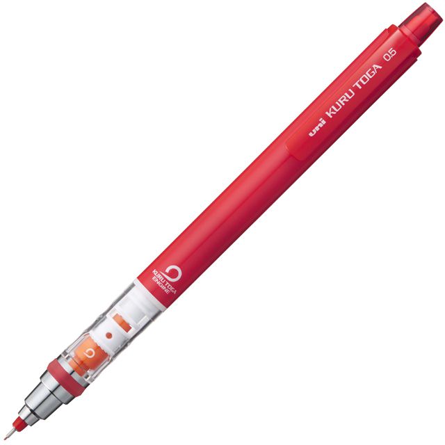 三菱鉛筆 ペンシル 0.5mm KURU TOGA クルトガ スタンダードモデル カラー M5-450C 1P レッド