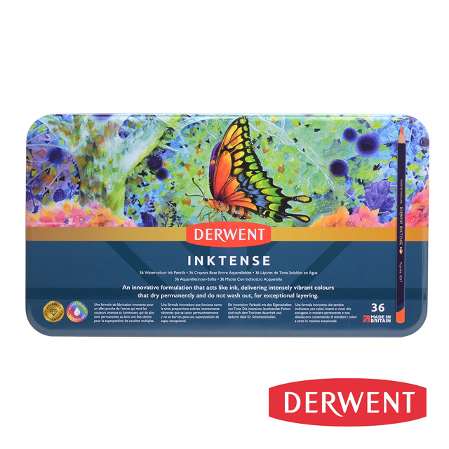DERWENT（ダーウェント） 色鉛筆 インクテンスペンシル 2301842 36色セット メタルケース