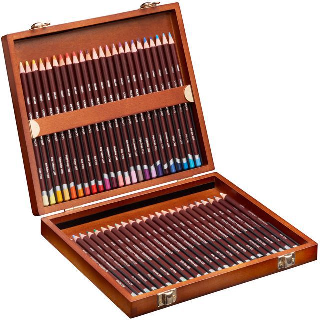 DERWENT（ダーウェント） 色鉛筆 カラーソフト 2301660 48色セット ウッドボックス