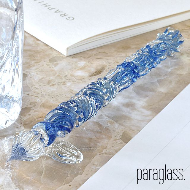 paraglass（パラグラス） ガラスペン Royal glass pen シルバーブルー