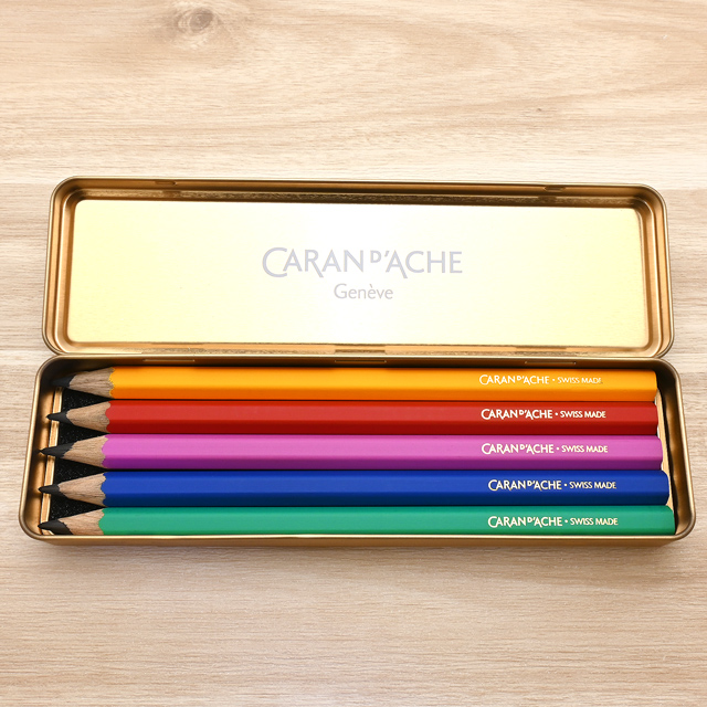 CARAN D'ACHE（カランダッシュ）限定 鉛筆 クリスマスコレクション2022 カラートレジャー マキシペンシル5本セット CC0498-022