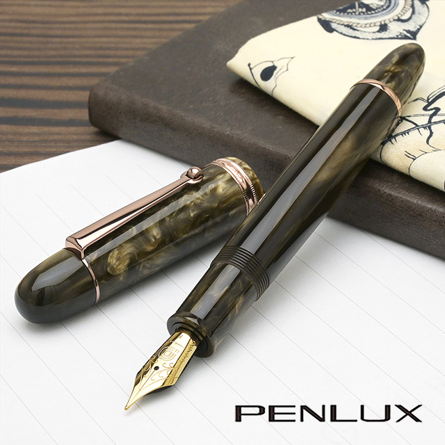 PENLUX（ペンラックス） 万年筆 マスターピース グランデ コレクション WAVE Brown