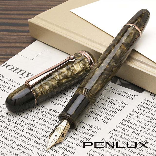 PENLUX（ペンラックス） 万年筆 マスターピース グランデ コレクション WAVE Brown 14K Flex PX-10-100K-231