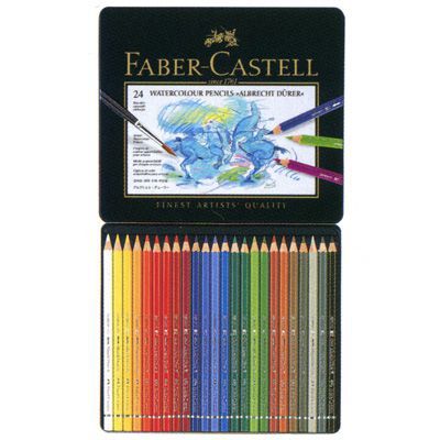 FABER-CASTELL（ファーバーカステル） 水彩色鉛筆 アルブレヒト デューラー水彩色鉛筆 117524 24色（缶入）