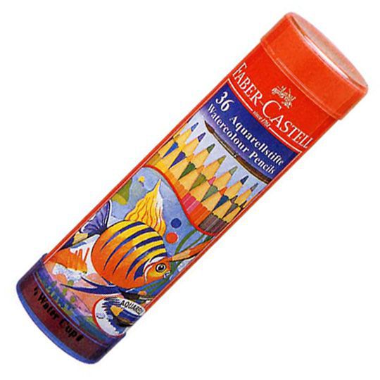 FABER-CASTELL（ファーバーカステル） 水彩色鉛筆 36色（赤色丸缶入）TFCB-115936