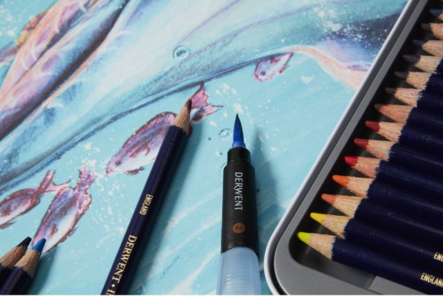 DERWENTART 色鉛筆 ダーウェント 水彩色鉛筆 インクテンスペンシル 12 