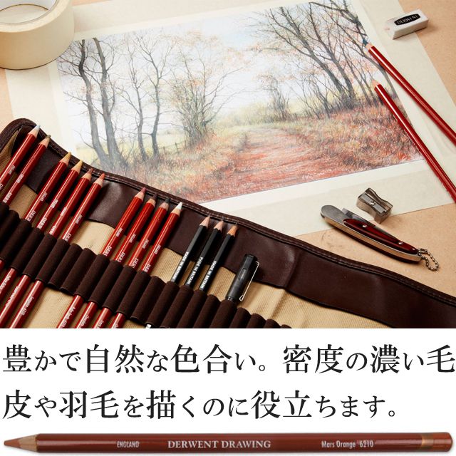 豊かで自然な色合い。密度の濃い毛皮や羽毛を描くのに役立ちます。