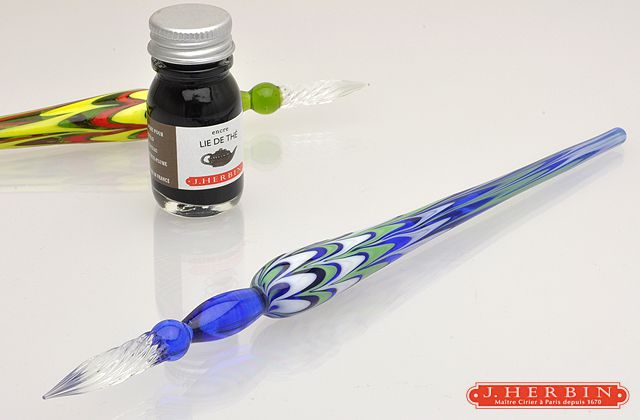 エルバン ガラスペンマーブル&ミニインクセット hb21312set ブルー