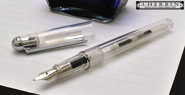 エルバン　万年筆　コンバーター付万年筆　HB-PEN07　スケルトン