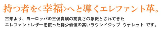 持つ者を<幸福>へと導くエレファント革。