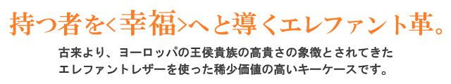 持つ者を<幸福>へと導くエレファント革。