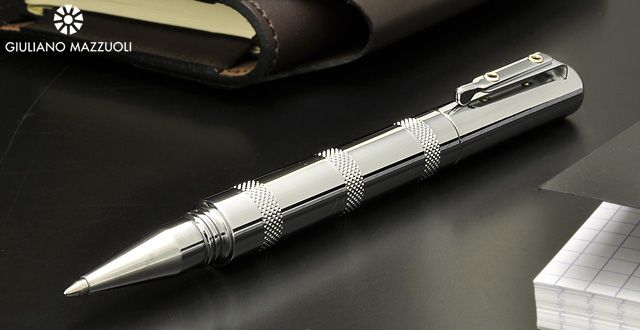 ジュリアーノ・マッツォーリ ボールペン オフィチーナ・ミニ Micrometer(マイクロメーター) クローム つや有り