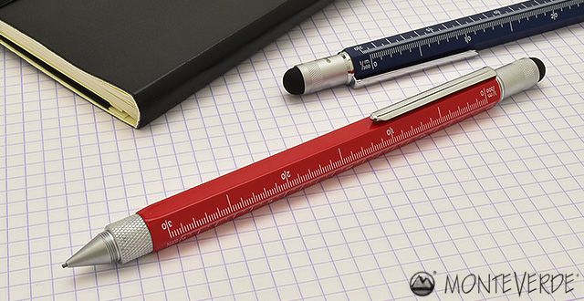 モンテベルデ ペンシル 0.9mm ワンタッチ・スタイラス ツール・ペン レッド