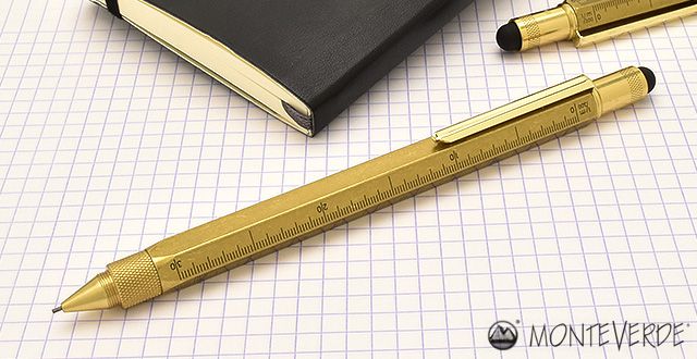 モンテベルデ ペンシル 0.9mm ワンタッチ・スタイラス ツール・ペン ブラス