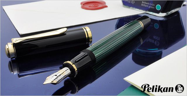 ペリカン 万年筆 スーベレーン600シリーズ M600 緑縞