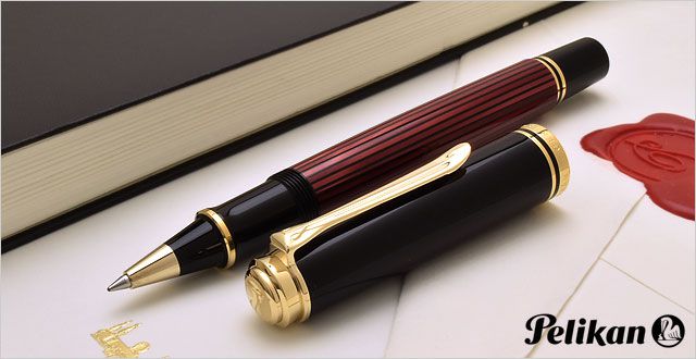 Pelikan ペリカン ローラーボール スーベレーン R600 レッドストライプ