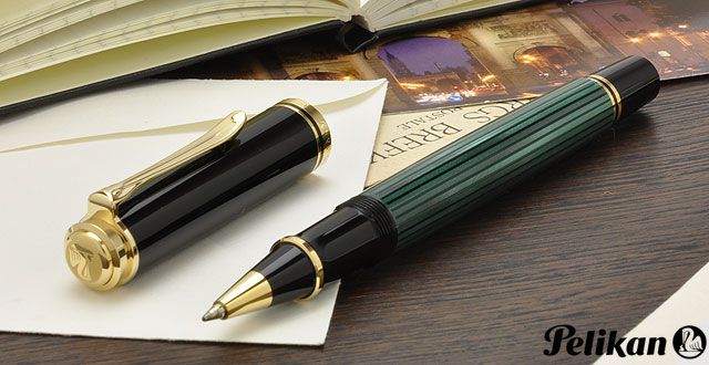 Pelikan ペリカン ローラーボール スーベレーン R400 緑縞 | 世界の