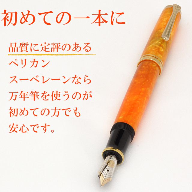 品質に定評のあるペリカンスーベレーンなら万年筆を使うのが初めての方でも安心です。