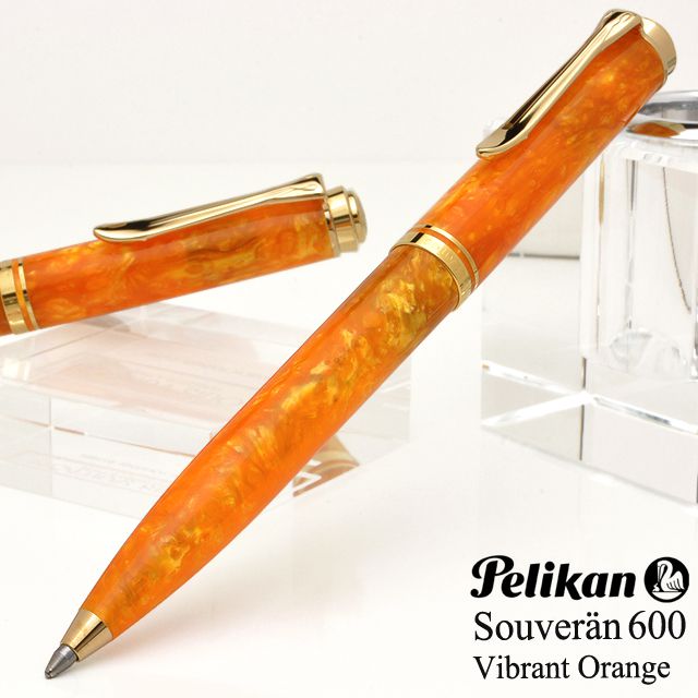 ペリカン ボールペン 特別生産品　スーベレーン600　ヴァイブラントオレンジ M600