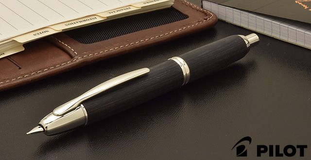 パイロット 万年筆 キャップレス木軸 FC-25SK-B ブラック