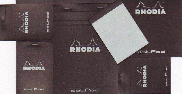 ロディア 単品 ブロックロディア　No.12 ブラック　ドットパッド　5mmドット方眼