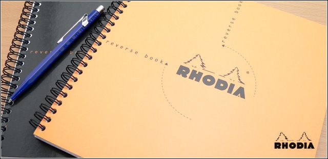 RHODIA ロディア メモ帳 ノート クラシック リバースブック オレンジ 5mm方眼 単品 | 世界の筆記具ペンハウス
