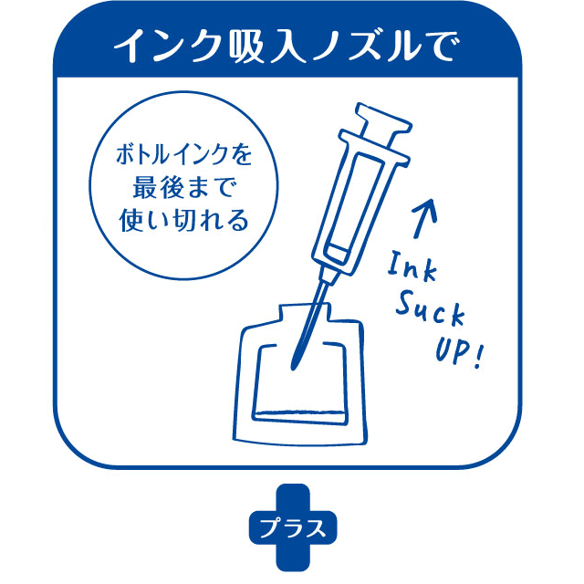 インク吸入ノズルで