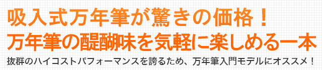 吸入式万年筆が驚きの価格！