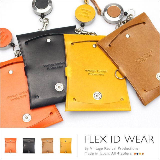 ヴィンテージ リバイバル プロダクションズ Flex ID Wear リール付マルチパス定期ホルダー