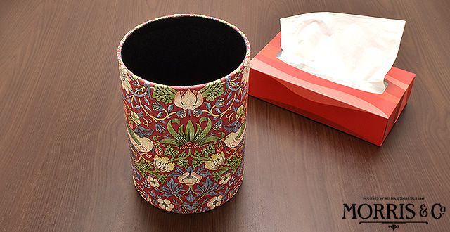ウィリアム・モリス ダストボックス 小 MDS-02 いちご泥棒 レッド