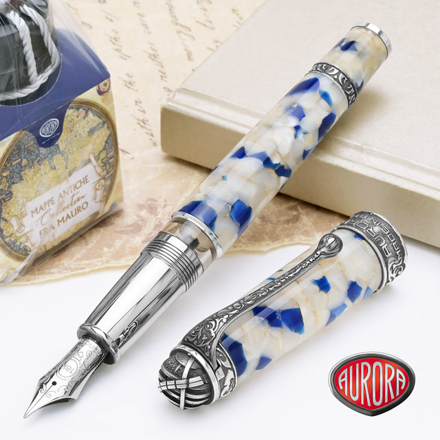 まるろ AURORA（アウロラ）限定品 万年筆 マッパ・アンティーカ フラ