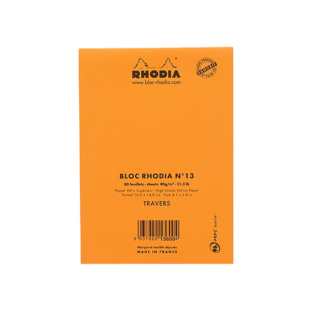 RHODIA ロディア メモ帳 メモノート ブロックロディア No.13 単品