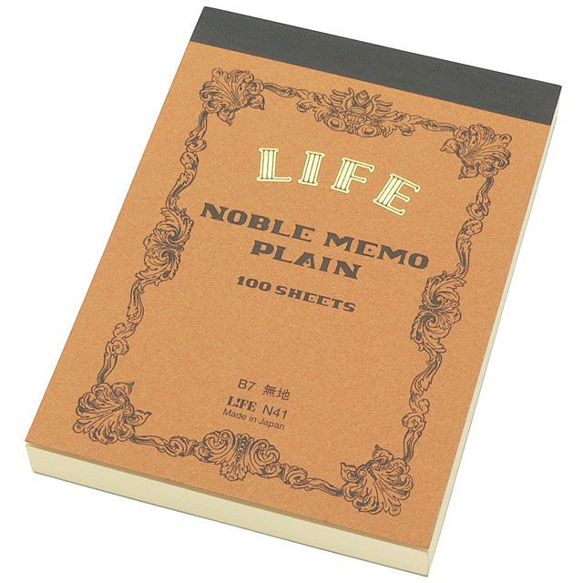 LIFE（ライフ） ノーブルメモ 無地 B7 5冊セット N41