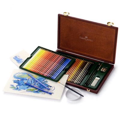 ファーバーカステル 水彩色鉛筆 アルブレヒト デューラー水彩色鉛筆 117506 48色+アクセサリー（木箱入）
