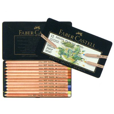 FABER-CASTELL ファーバーカステル 色鉛筆 ピット パステル鉛筆 12色 