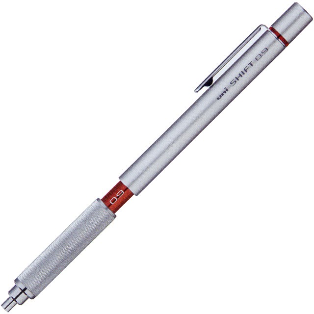 三菱鉛筆 ペンシル シフト M9-1010 シルバー 0.9mm