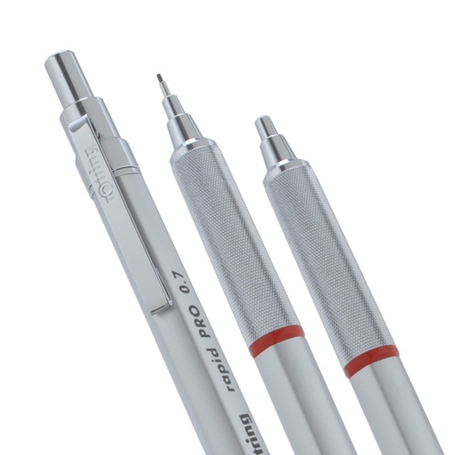 rOtring（ロットリング） ペンシル 0.7mm ラピッドPROシリーズ 1904256 シルバー