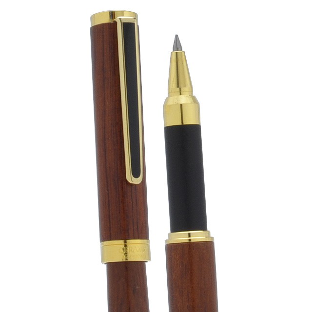 京セラ 水性ボールペン 天然木製ケース入りペン ローズウッド KB-40WN