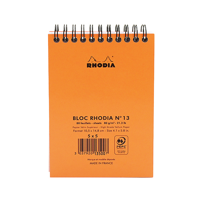 RHODIA（ロディア）クラシック ノートパッド オレンジ No.13（A6）単品 CF13500