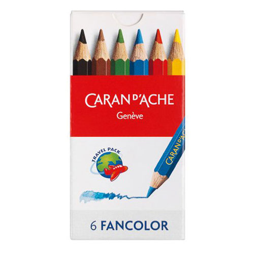 CARAN D'ACHE（カランダッシュ） 色鉛筆 ファンカラー 水溶性色鉛筆 1286-706 ファンカラーミニ6色セット