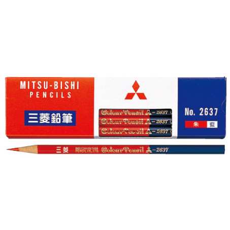 三菱鉛筆（鉛筆） 鉛筆 朱藍 7：3 K2637 1ダース