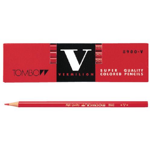 トンボ鉛筆 鉛筆 赤鉛筆 8900-V（朱色） 1ダース
