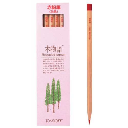 TOMBOW（トンボ鉛筆） 鉛筆 木物語 CV-REAV 赤鉛筆（朱色） 1ダース