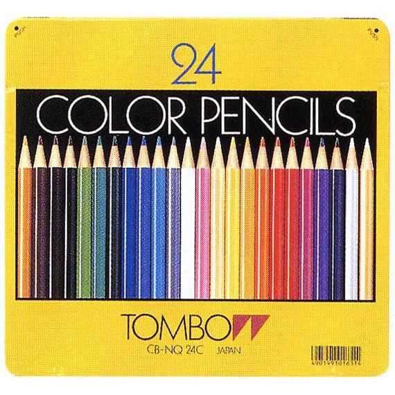 トンボ鉛筆 色鉛筆 CB-NQ24C 24色（缶入）