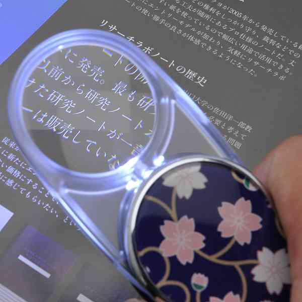 アイデア文具・雑貨 LEDスウィングルーペ 和柄 デザイン02（桜） SR-1900-02