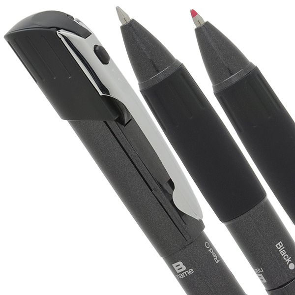 三菱鉛筆　ネームペン　キャップスライド印鑑付 2色ボールペン　SHE2-1800-