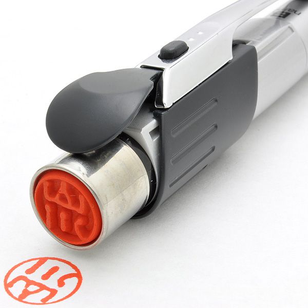 三菱鉛筆　ネームペン　キャップスライド印鑑付 2色ボールペン　SHE2-1800-