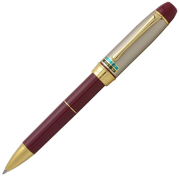 三菱鉛筆 ネームペン 印鑑付多機能ペン（ボールペン黒＋シャープ） 3051シリーズ SHW-3051-41 エンジ